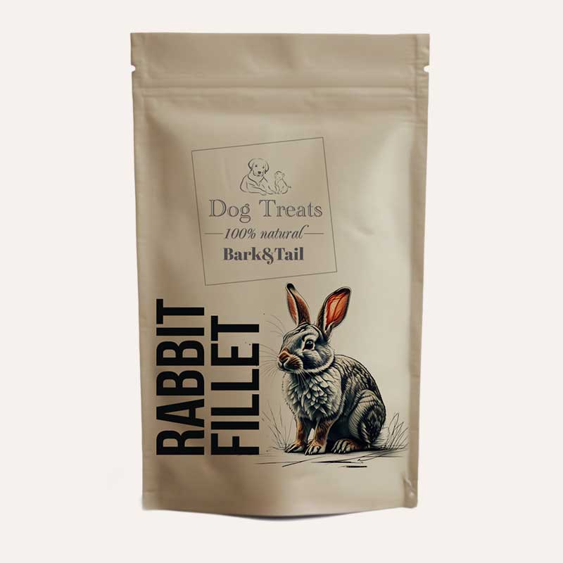 Натуральні ласощі для собак чіпси з філе кролика 100 % Rabbit Fillet Bark&Tail 50 г