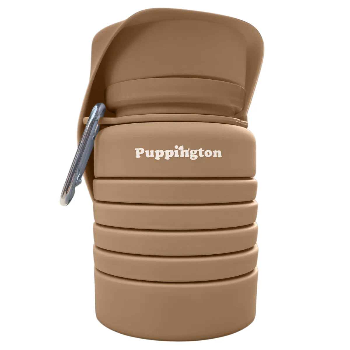 Портативна складна пляшка для води Collapsible Dog Water Bottle Latte Beige Puppington 550 мл