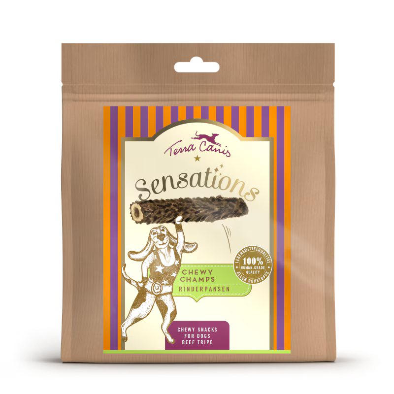 Рубець яловичий сушений натуральний SENSATIONS Chewy Champs Beef Tripe Terracanis 150 г