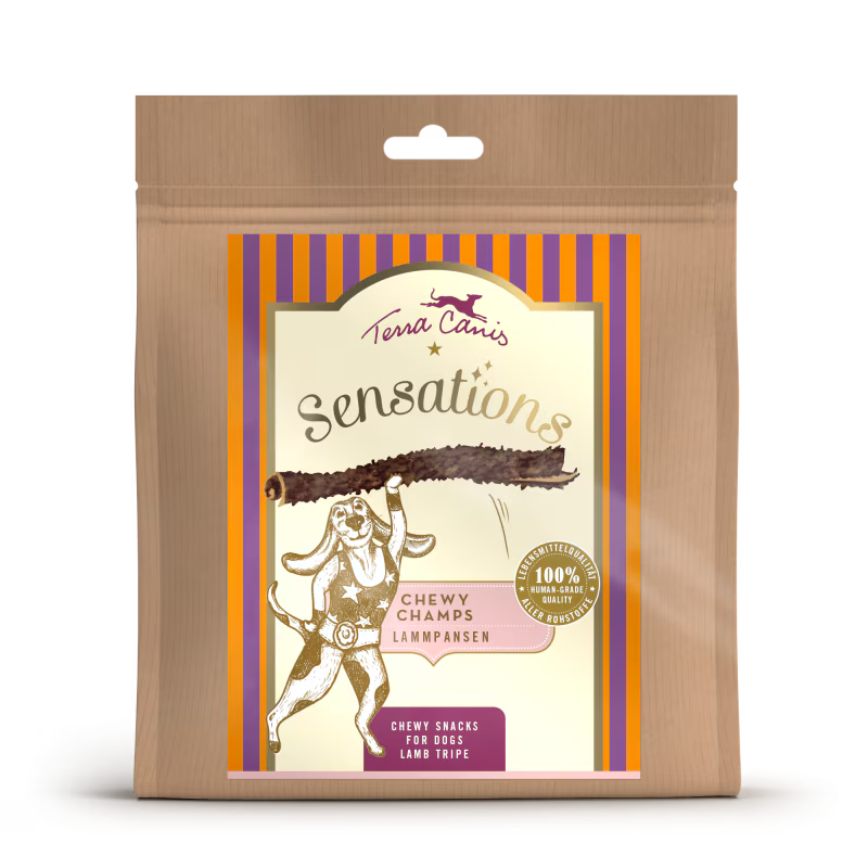 Рубець ягня сушений натуральний SENSATIONS Chewy Champs Lamb tripe Terracanis 150 г