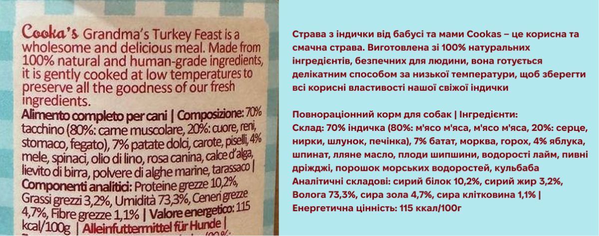 Натуральний вологий індичка на пару Grandma’s Turkey Feast Cooka's Cookies 400 г