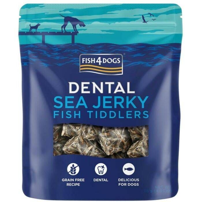 Квадратики зі 100% шкіри білої риби Sea Jerky Fish4Dogs 115 г