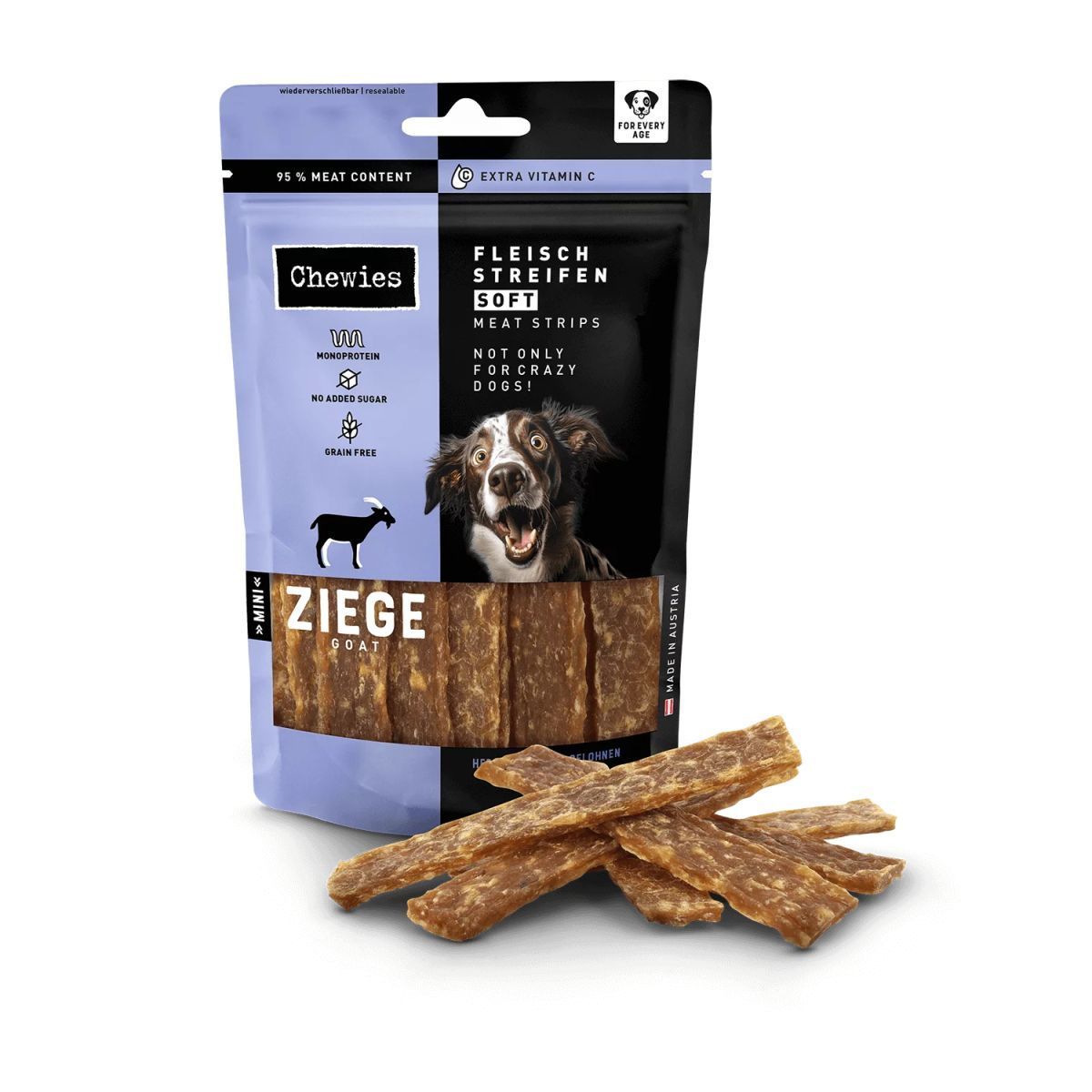 Натуральні смаколики 100% м'ясо кози Chewies 150 г