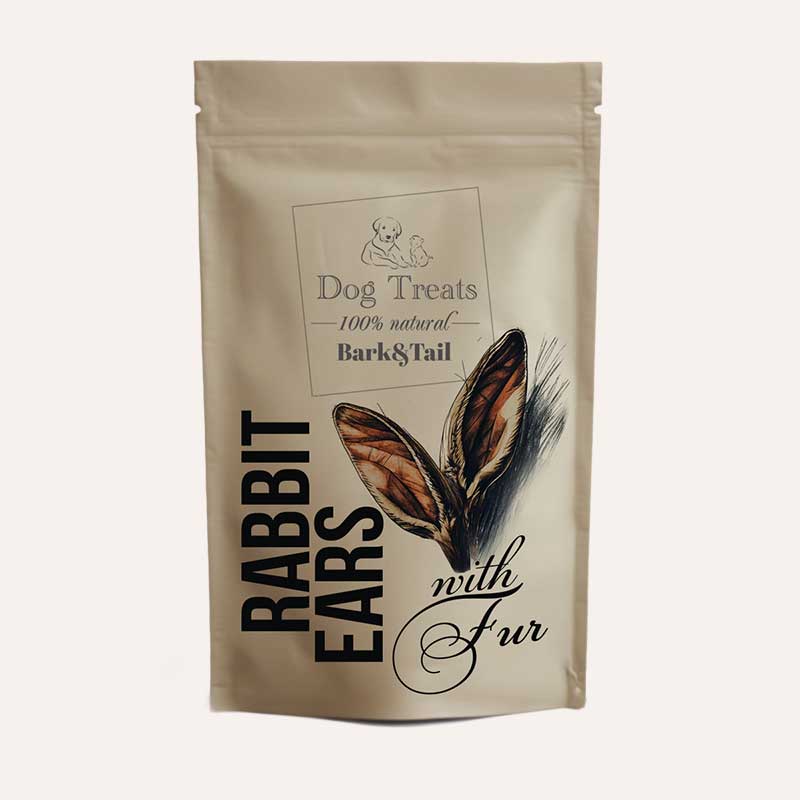 Натуральні ласощі для собак кролячі вушка Dog Treats 100 % Rabbit Ears 5шт
