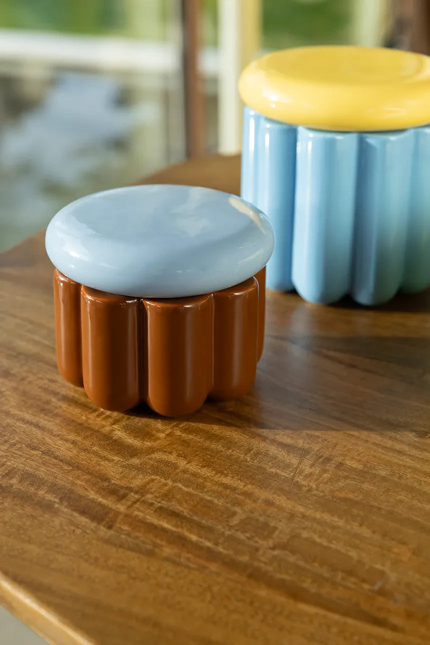 Контейнер для зберігання з кришкою з доломіту &k amsterdam 10,5 x 13 см