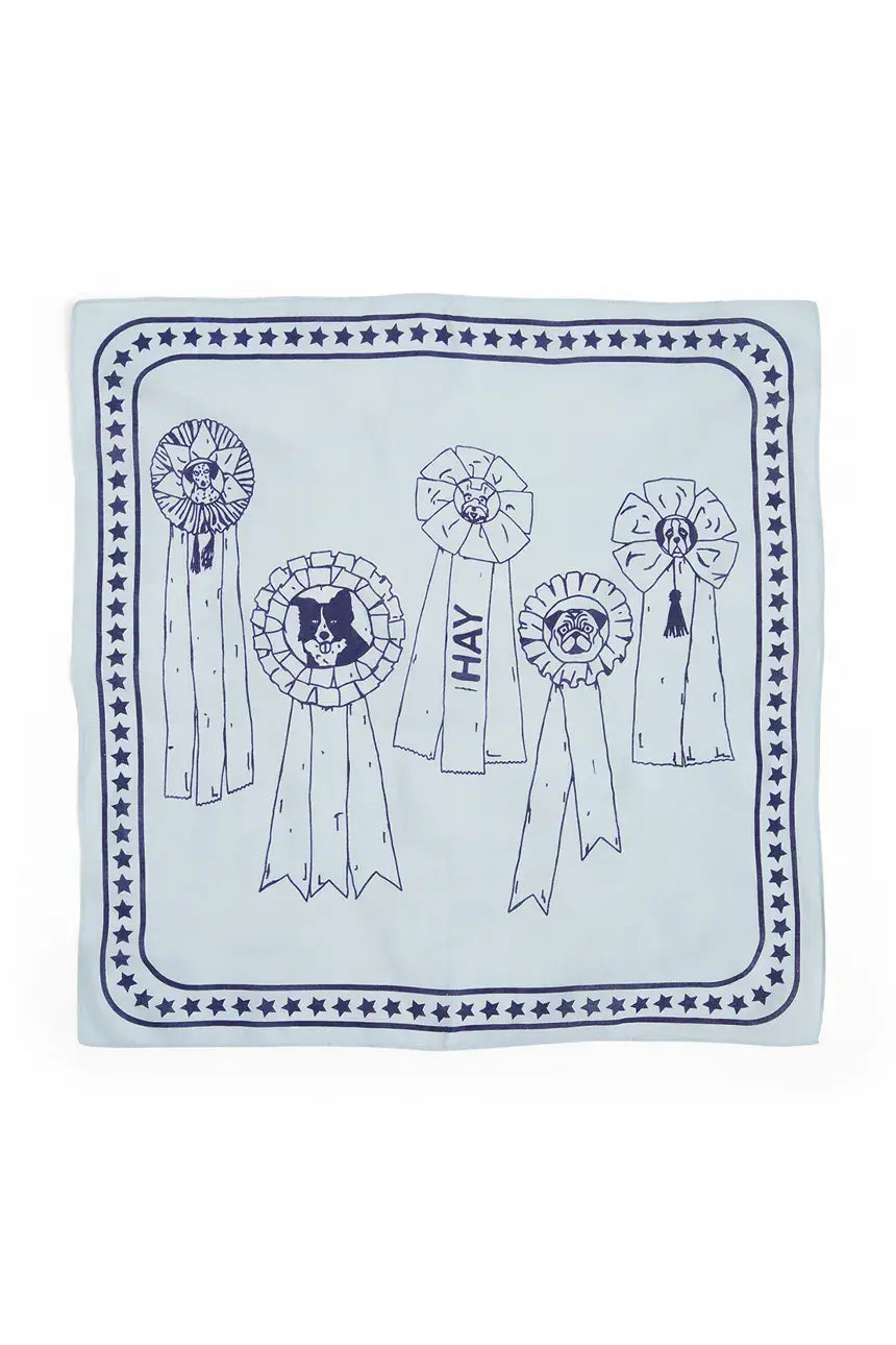 Бавовняна хустка для собачки LIGHT BLUE HAY 55 x 55 см