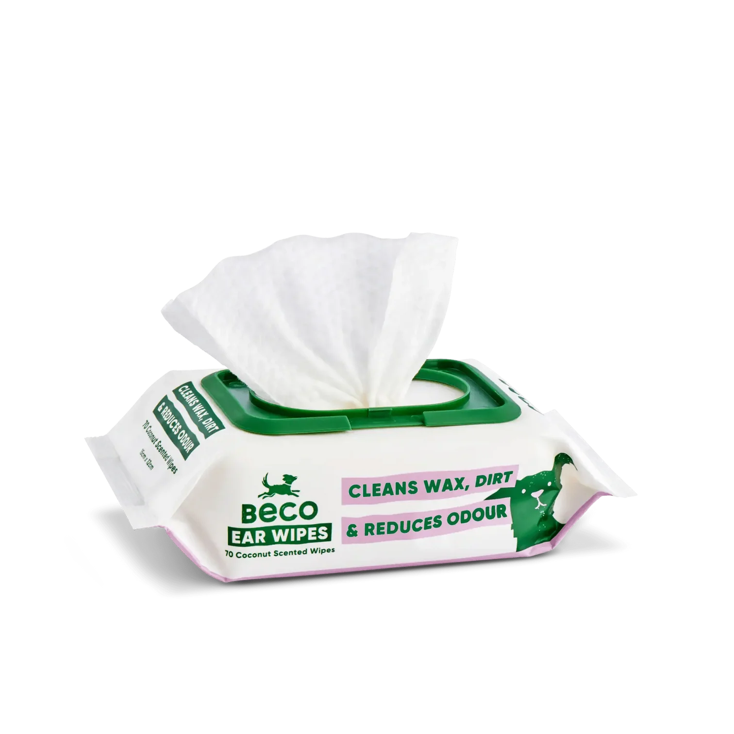 Бамбукові серветки для очищення вушок Dog Ear Wipes Beco Pets 70 шт