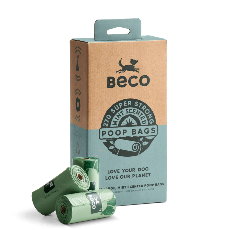 Одноразові пакетики для прибирання з ароматом м'яти Beco Pets