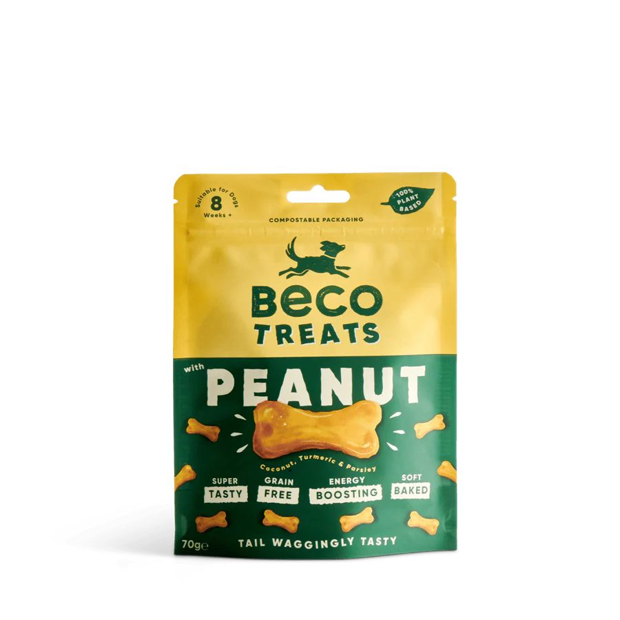 Печиво арахіс з кокосом і куркумою (рослинний білок) Beco Pets 70 г