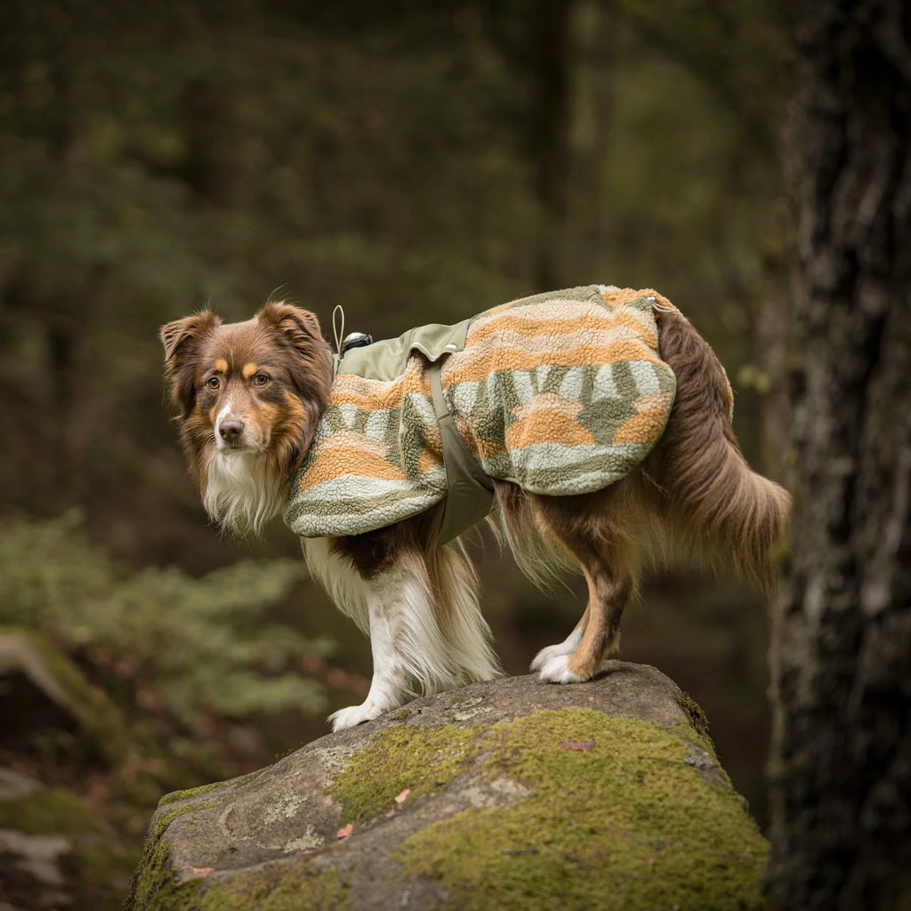 Флісова куртка-попона для собак Borealis Pile Fleece jacket Cloudbeam Woolly Wolf