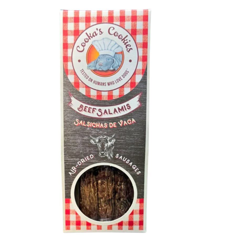 Натуральні сушені ковбаски яловичина Beef Salamis Cooka's Cookies 80 г