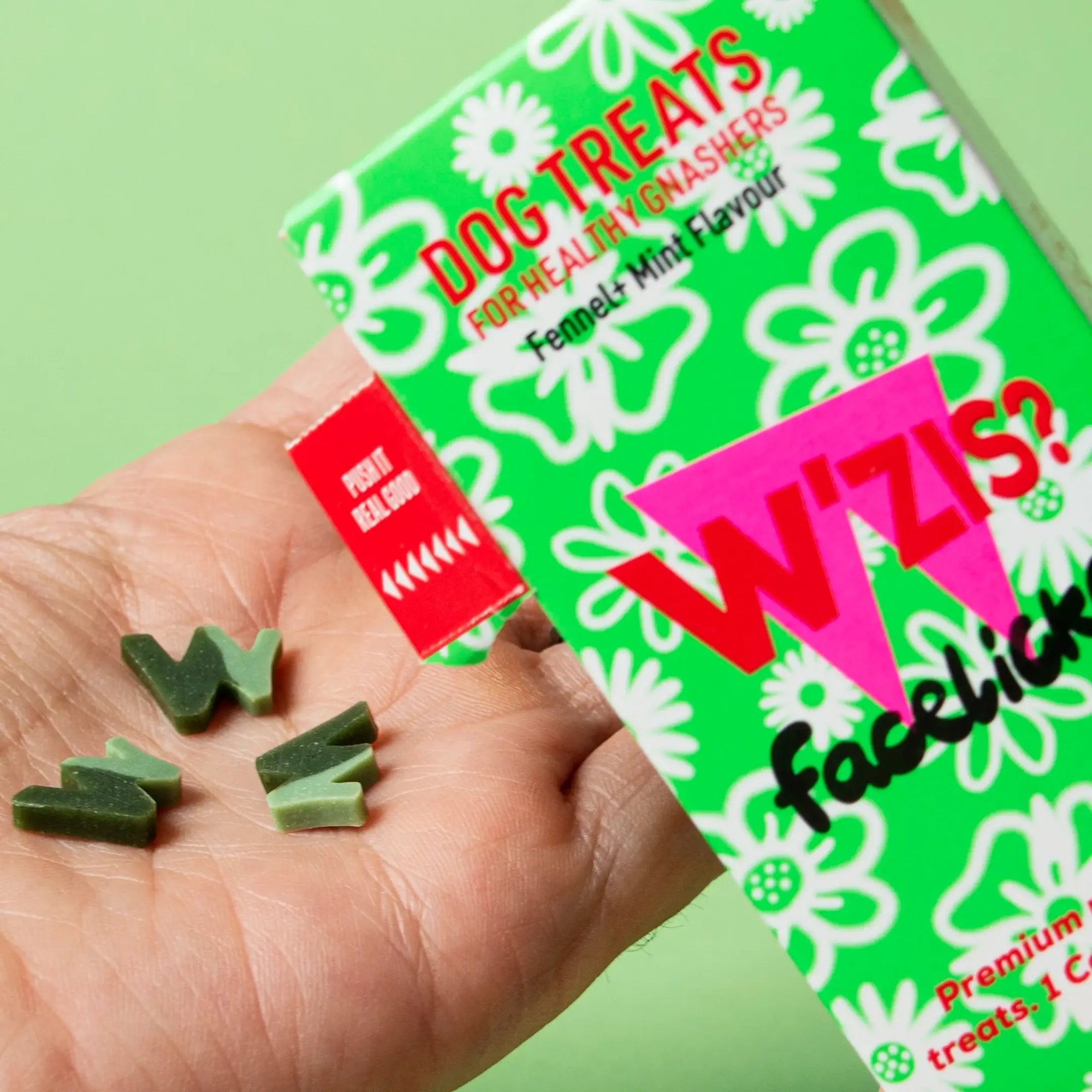 Веганські смаколики в коробочках фенхель + м'ятний смак Facelicker W'ZIS 35 г