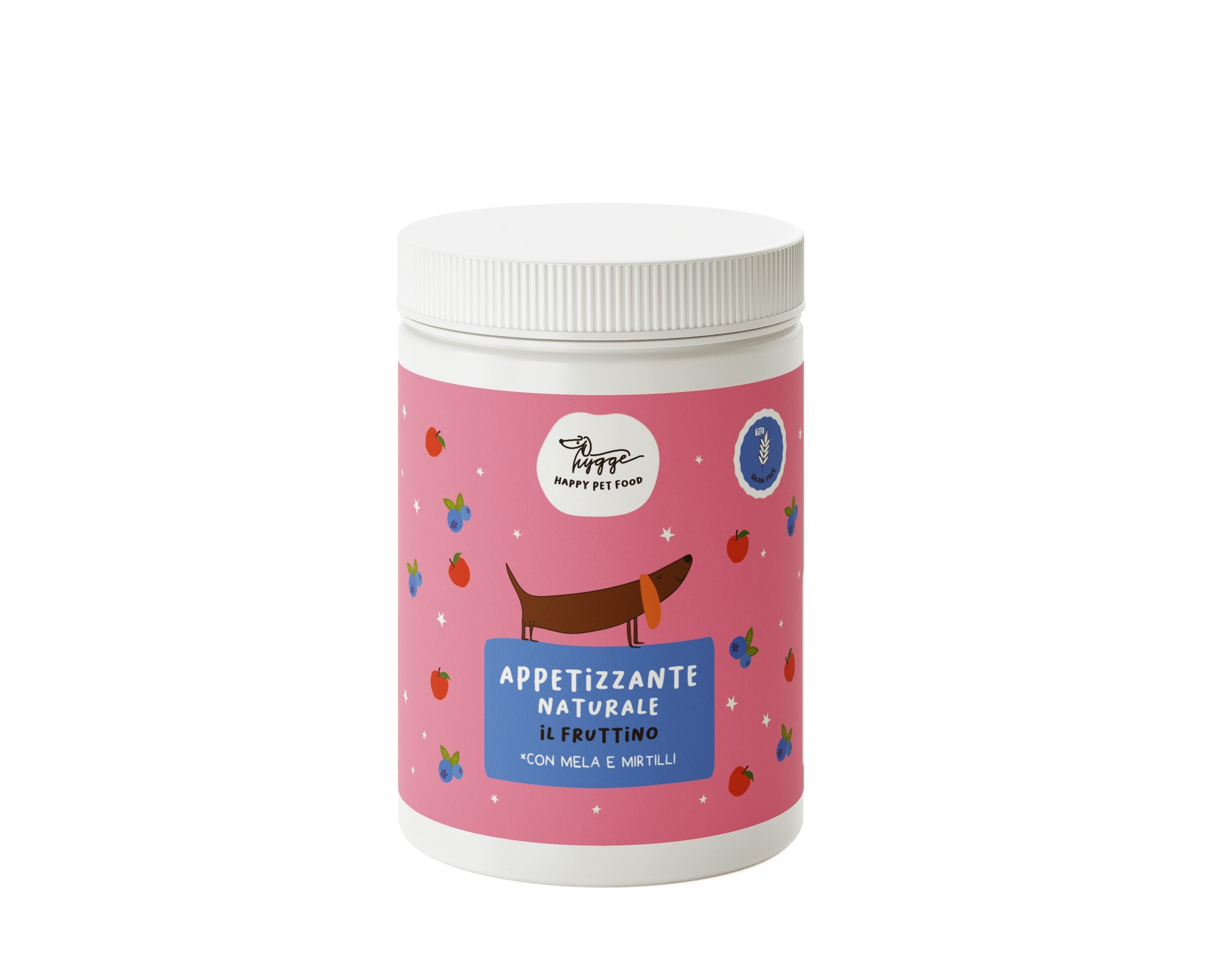 Вітамінна добавка для гарного апетиту з яблуком та чорницею Fruttino Hygge 120 г