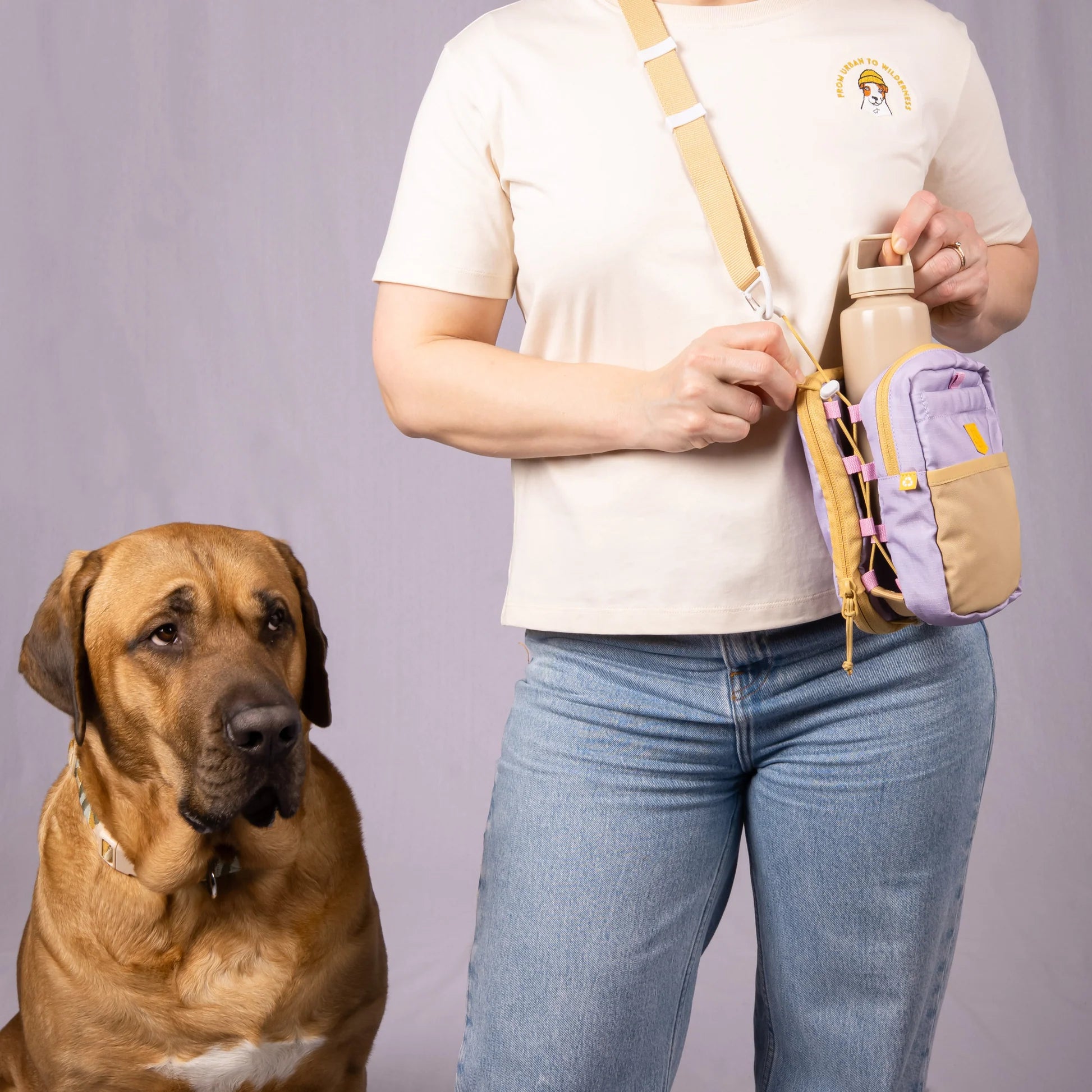 Сумка для прогулянок, пляшки та аксесуарів Hydration Shoulder Bag Lavender Mix Woolly Wolf