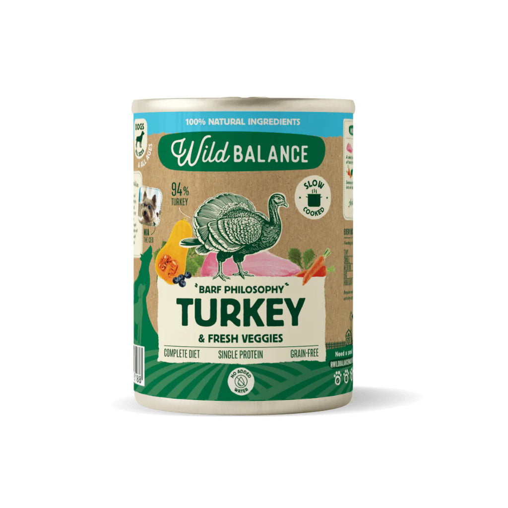 Вологий корм для собак Wildbalance Індичка та свіжі овочі BARF Philosophy Wildbalance 400 г