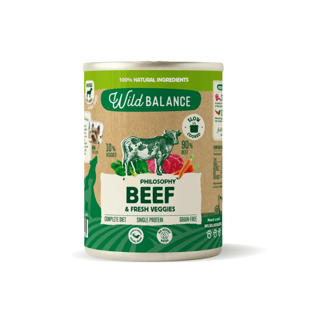 Вологий корм для собак яловичина та свіжі овочі BARF Philosophy Wildbalance 400 г