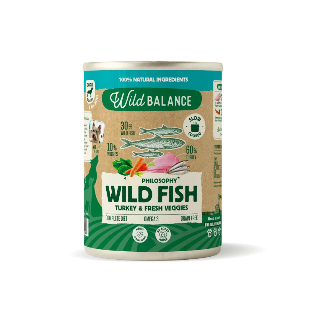 Вологий корм для собак дика риба та індичка BARF Philosophy Wildbalance 400 г