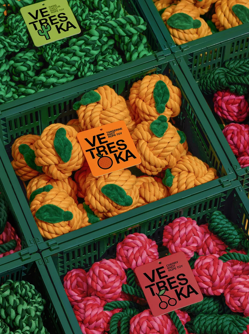 Іграшка канатна Tangerine Knot Rope Toy Vetreska