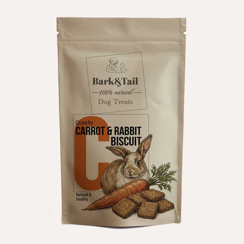 Натуральне печиво для собак кролик та морква Cruncy Carrot & Rabbit Biscuit 50 г