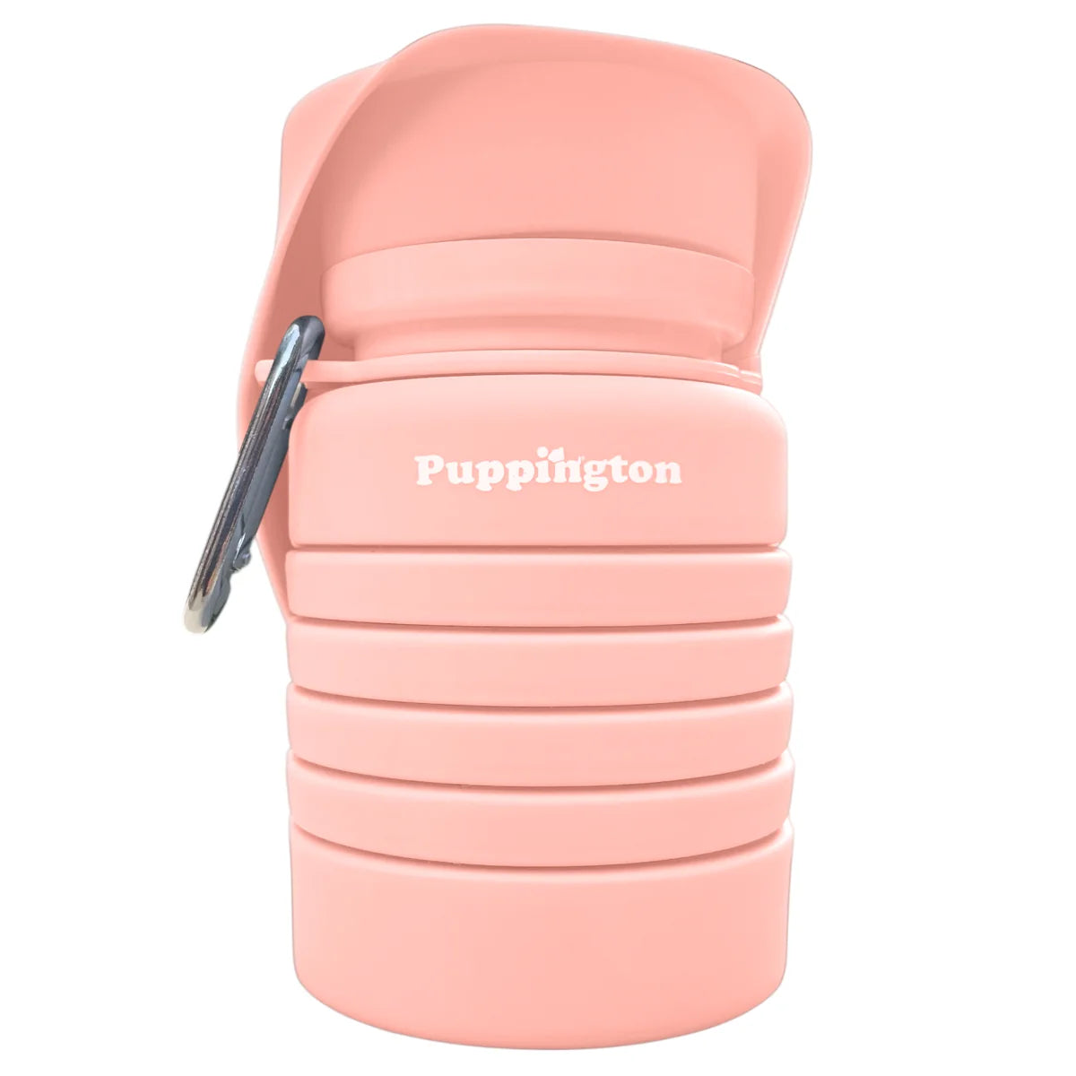 Портативна складна пляшка для води Collapsible Dog Water Bottle Blush Pink Puppington 550 мл