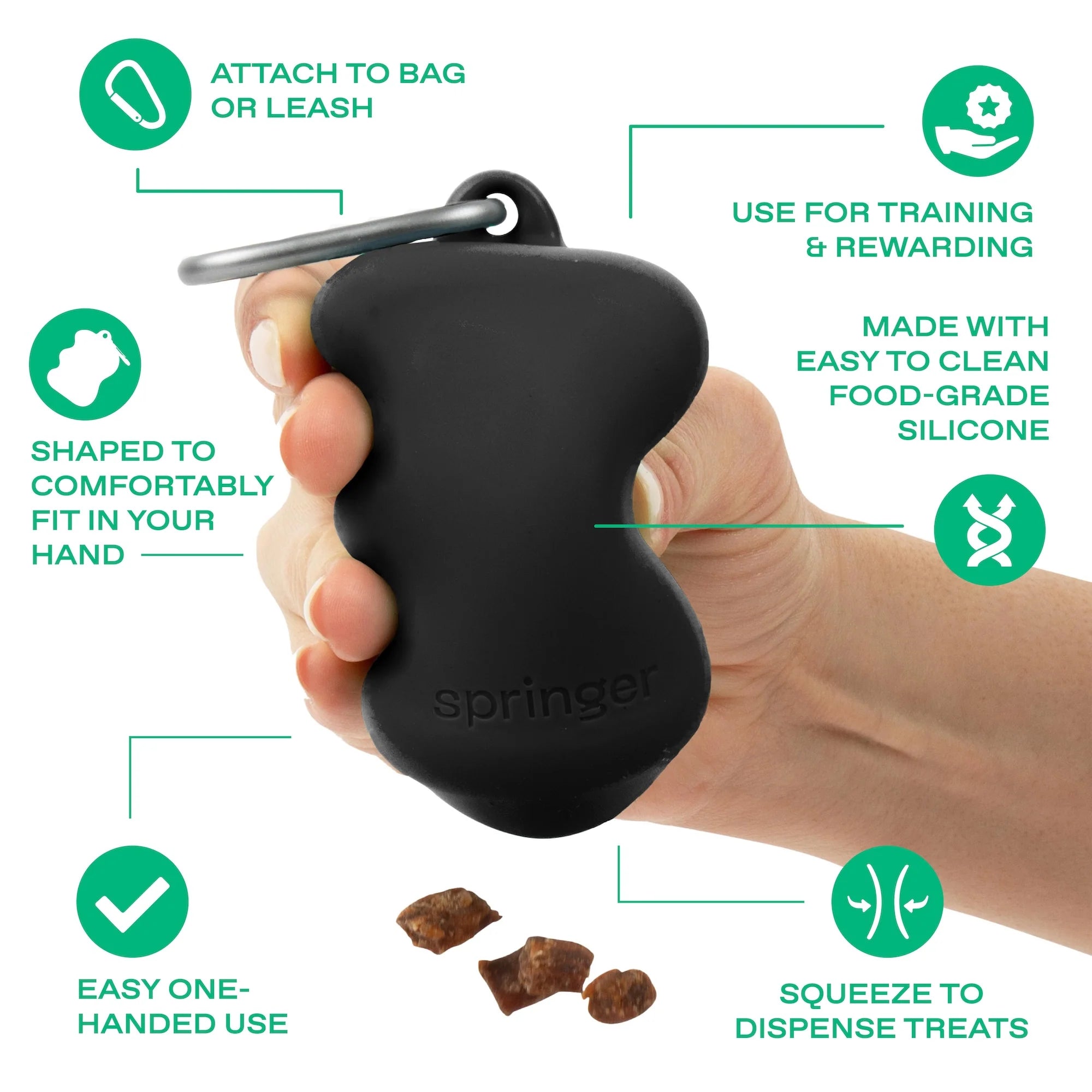 Силіконовий диспенсер для смаколиків Black Springer