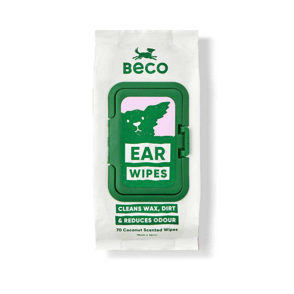 Бамбукові серветки для очищення вушок Dog Ear Wipes Beco Pets 70 шт