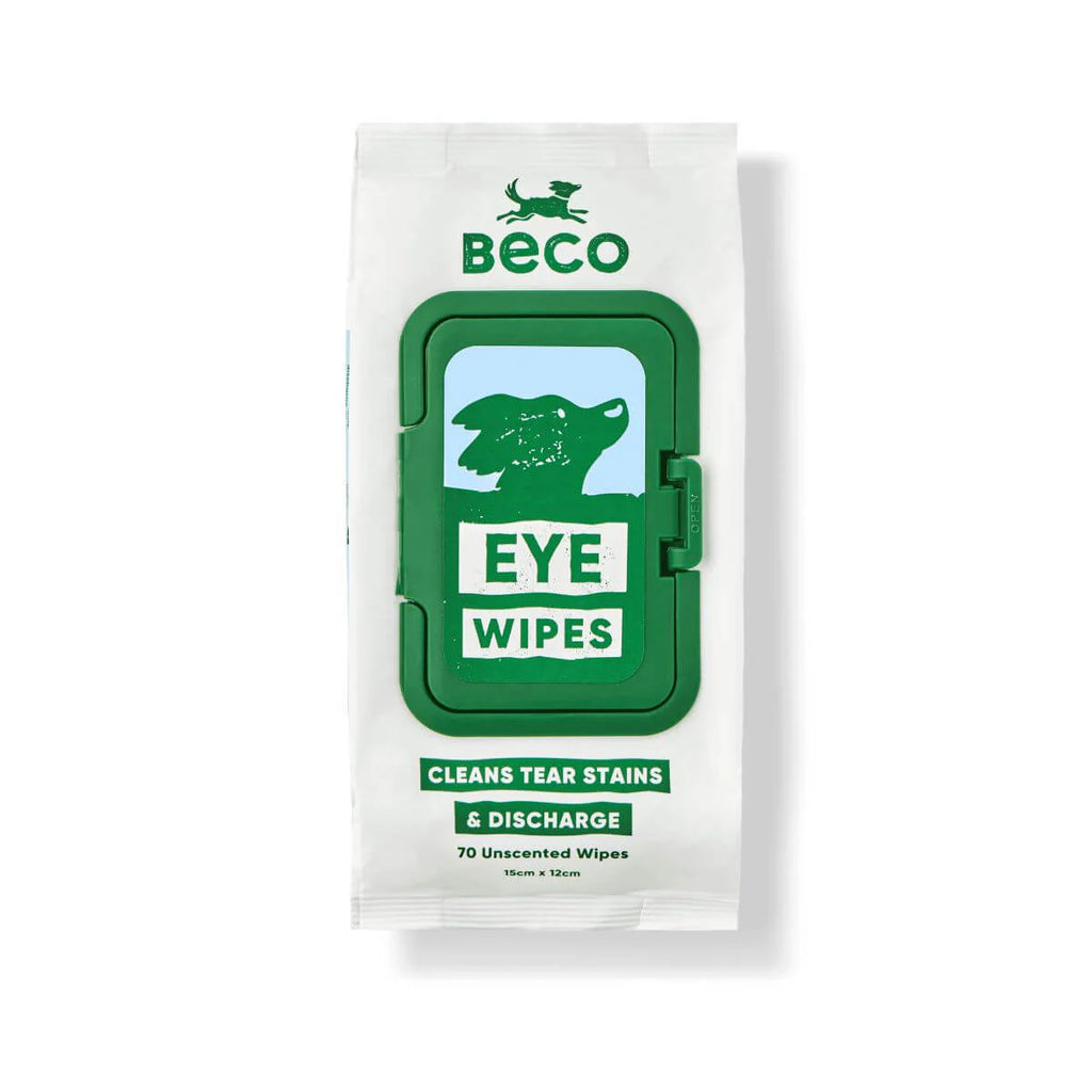 Бамбукові серветки для очищення слізних доріжок собак Dog Eye Wipes Beco Pets 70 шт