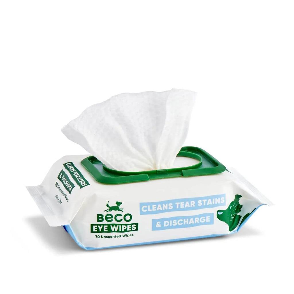 Бамбукові серветки для очищення слізних доріжок собак Dog Eye Wipes Beco Pets 70 шт