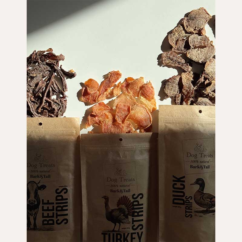 Натуральні ласощі для собак індичка Dog Treats 100 % Turkey 50 г