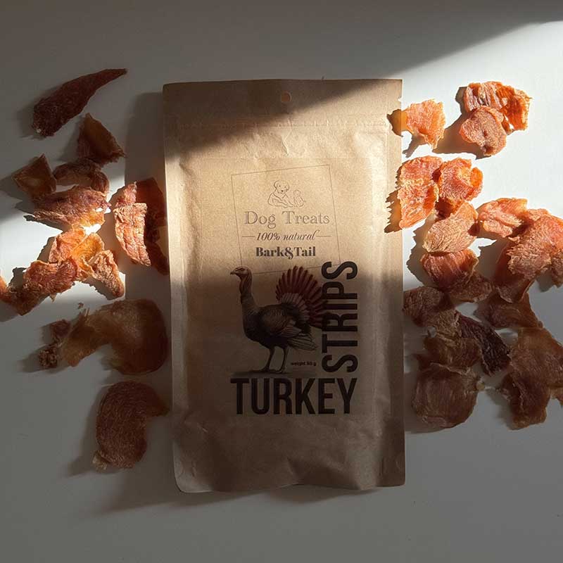 Натуральні ласощі для собак індичка Dog Treats 100 % Turkey 50 г