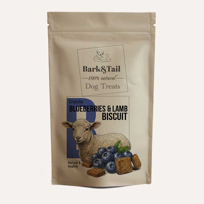 Натуральне печиво для собак ягня та лохина Cruncy Blueberries & Lamb Biscuit 50 г