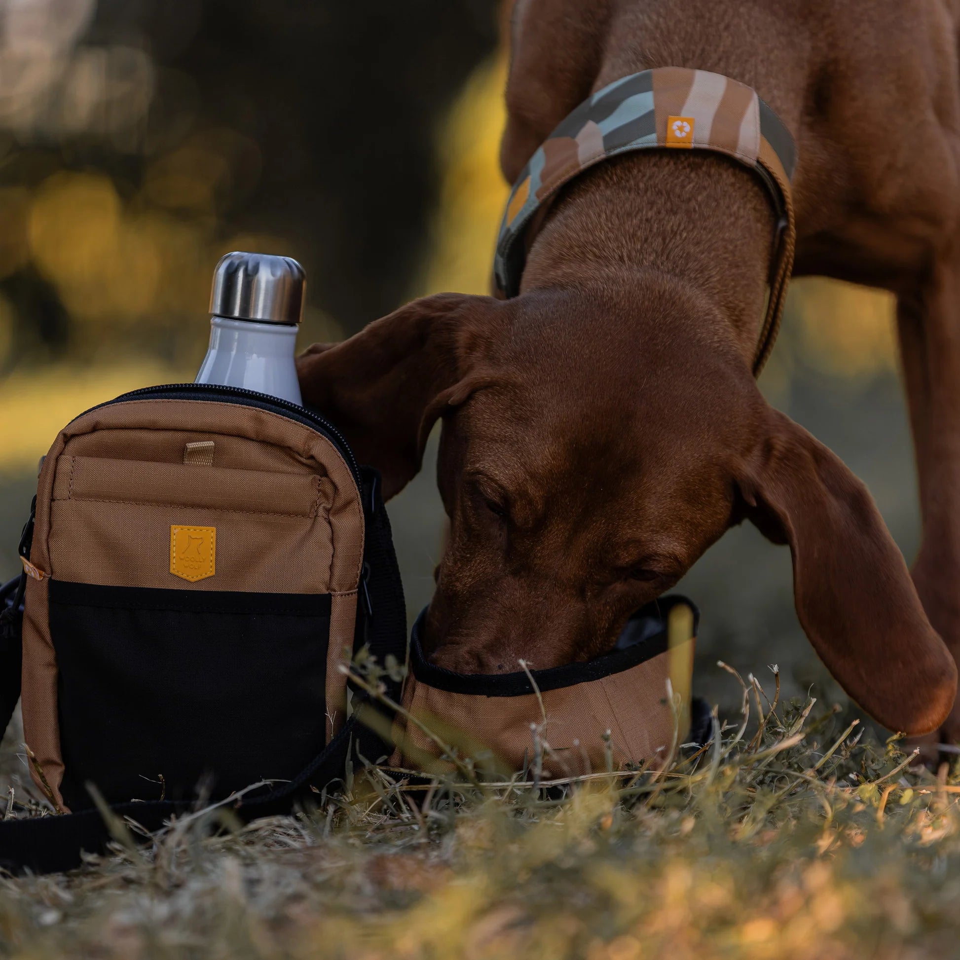 Сумка для прогулянок, пляшки та аксесуарів Hydration Shoulder Bag Wood Brown Mix Woolly Wolf