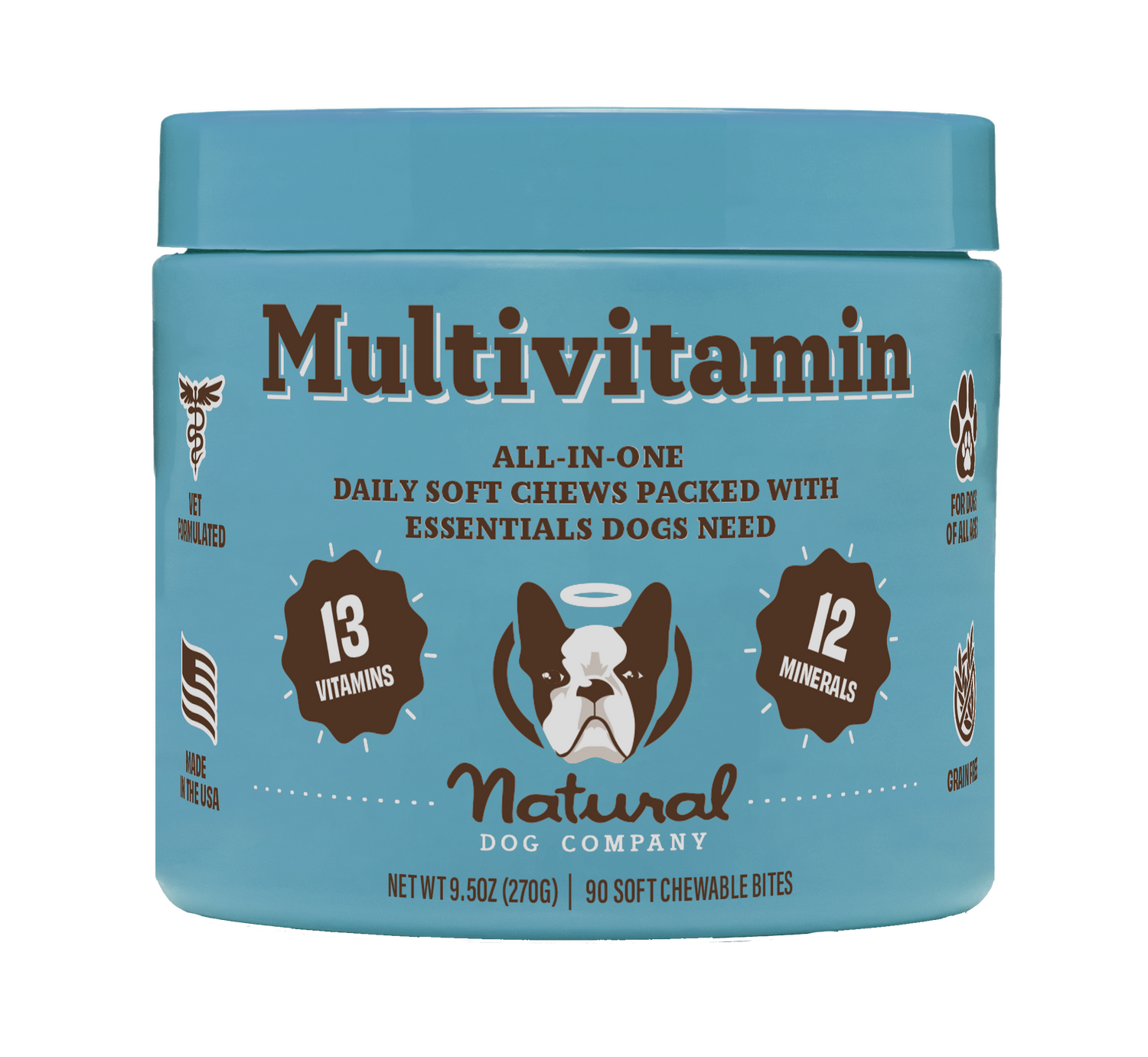 Мультивітамінний комплекс Multivitamin Natural Dog Company 90шт