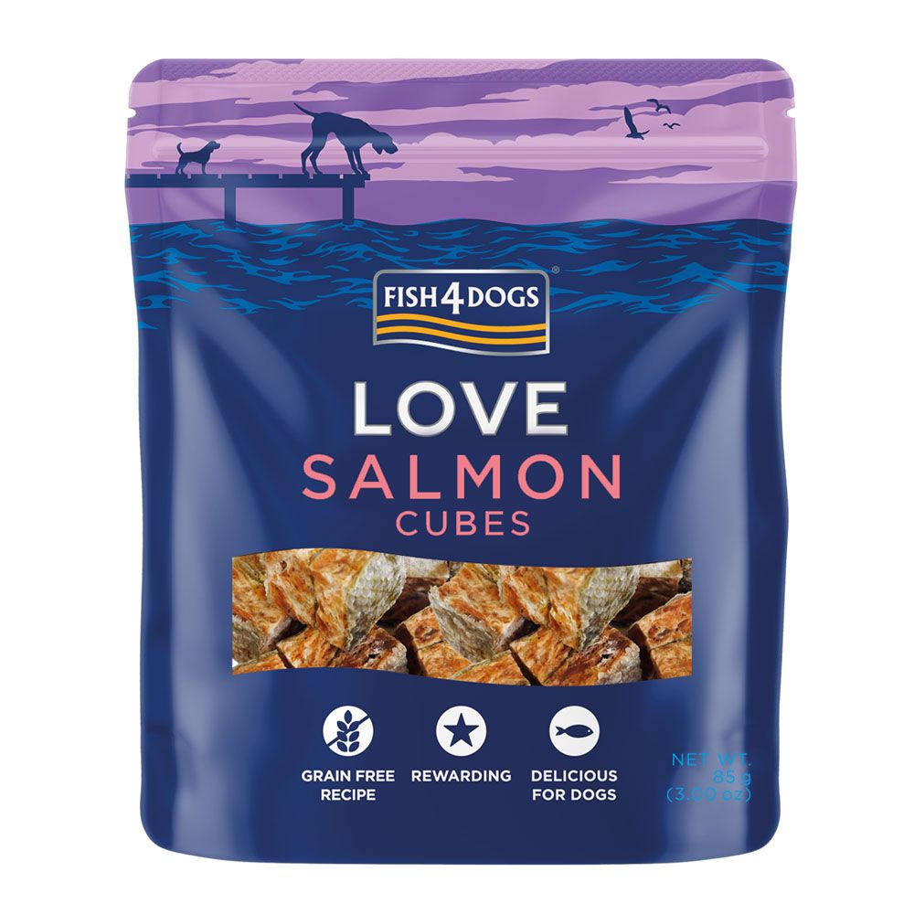 Кубики з лосося Salmon Cubes Fish4Dogs 85 г