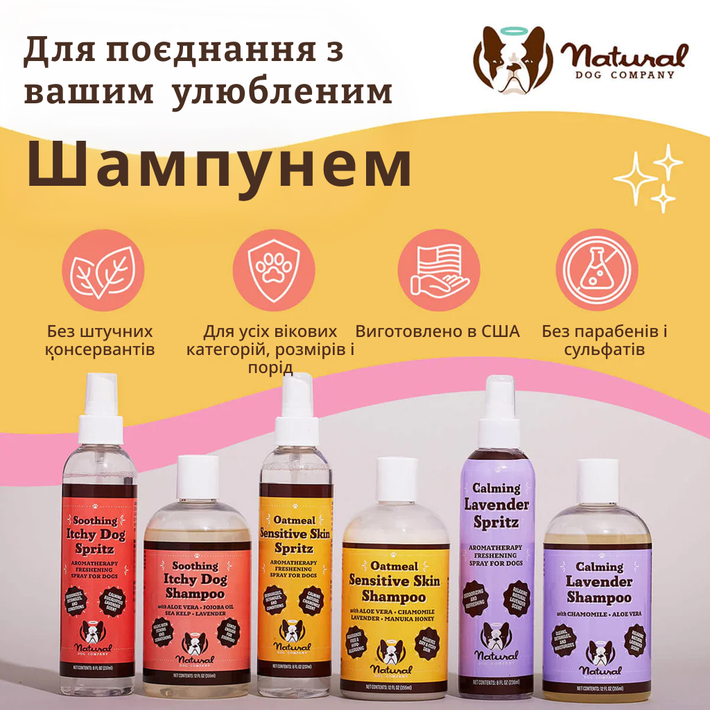 Спрей для догляду за чутливою шкірою та шерстю Natural Dog Company Sensitive Skin Spritz 237мл
