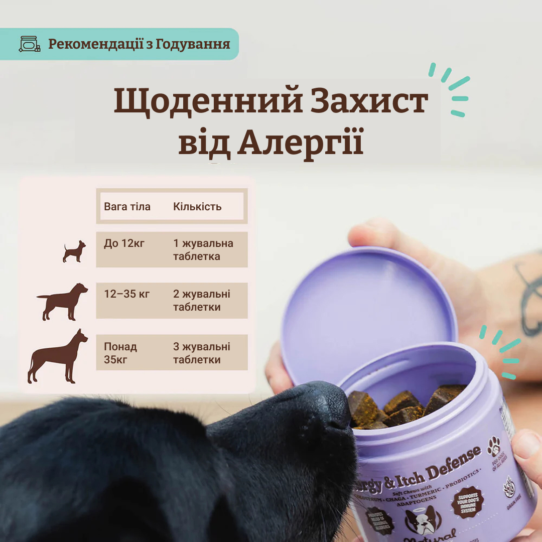 Вітамінний комплекс проти алергії та зуду Allergy & Itch Defense Natural Dog Company 90шт