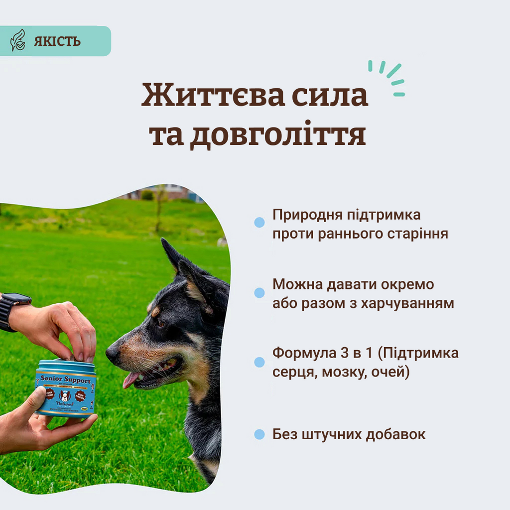 Вітаміни для собак похилого віку Natural Dog Company Senior Support 90шт