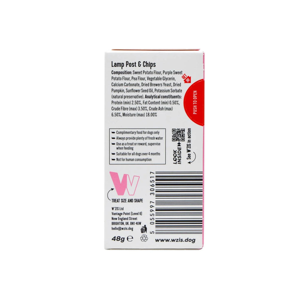 Веганські смаколики в коробочках ліхтар та чіпси Lamp Post & Chips W'ZIS 48 г