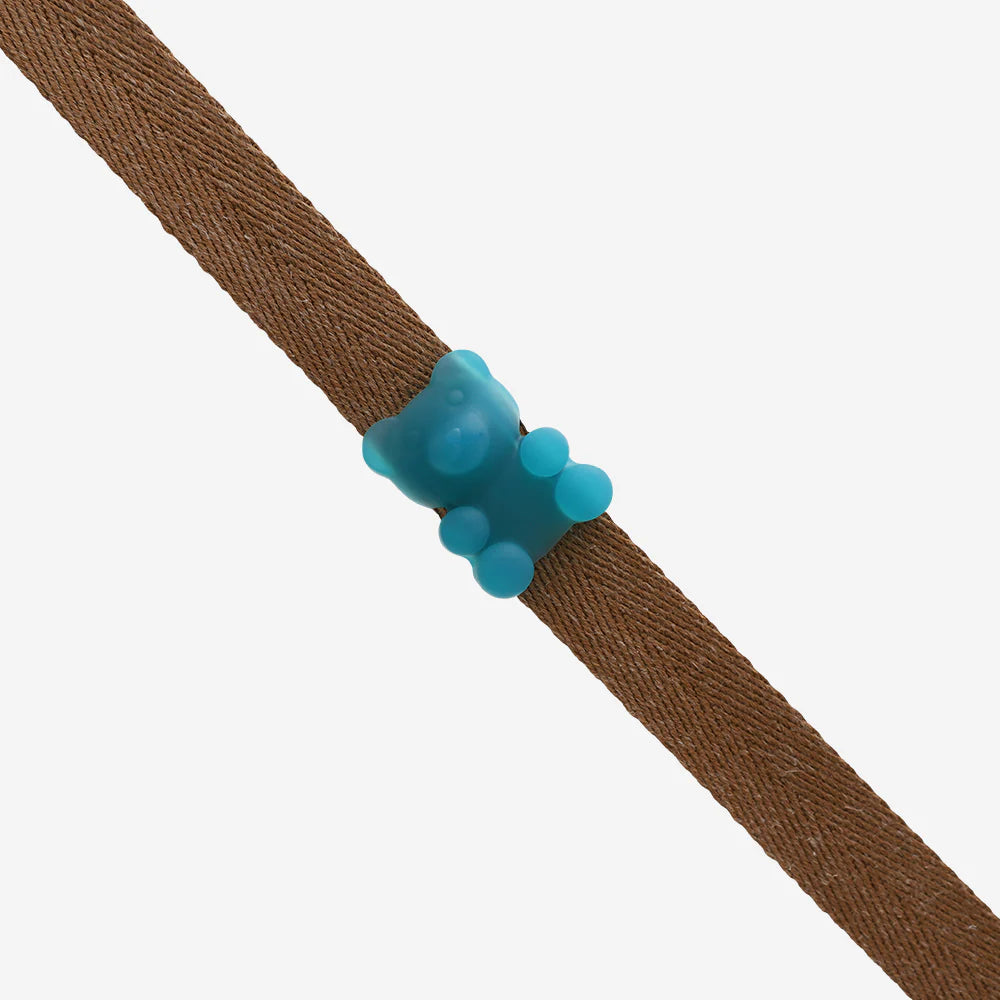 Силіконовий аксесуар-прикраса на повідець Zee.Pinz Blue Gummy Bear Zee.Dog (плаский повідець)